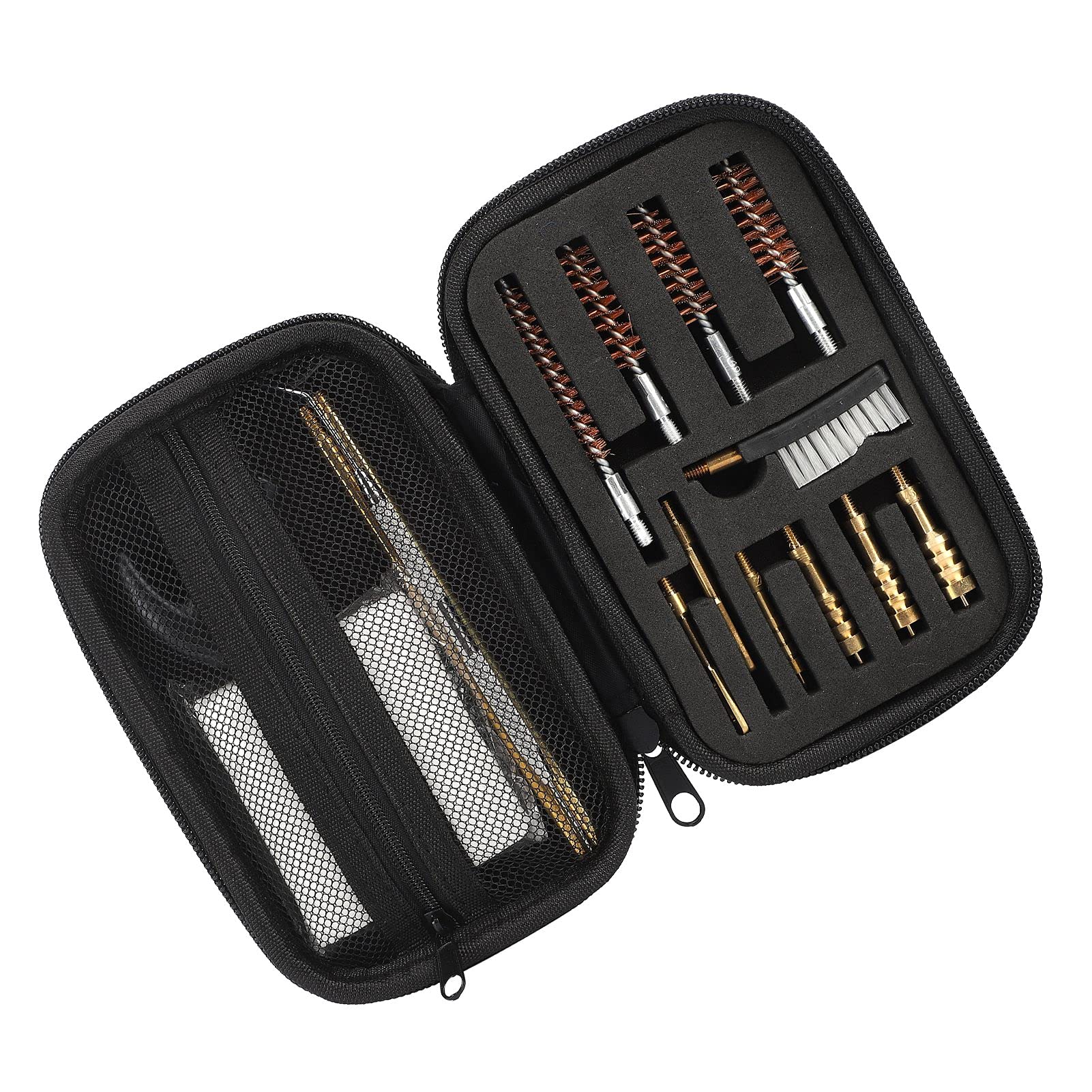 Durable Small Wire Bore Brush - Compact Nylon Multi-Purpose Handheld Cleaning Tool for Cars (GK37 Copper, 16-Piece Cleaning Kit) | Perfect for Engine Parts, Wheels & Interior Detailing