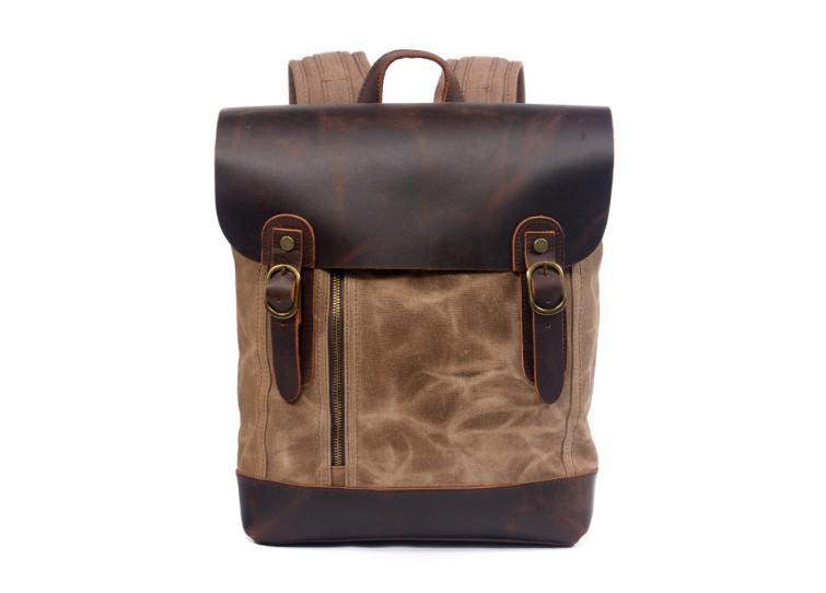 Durable Canvas Travel Backpack - Lightweight Water-Resistant Rucksack for Hiking, Camping & Daily Commute - Perfect Carry-On Bag for Men & Women