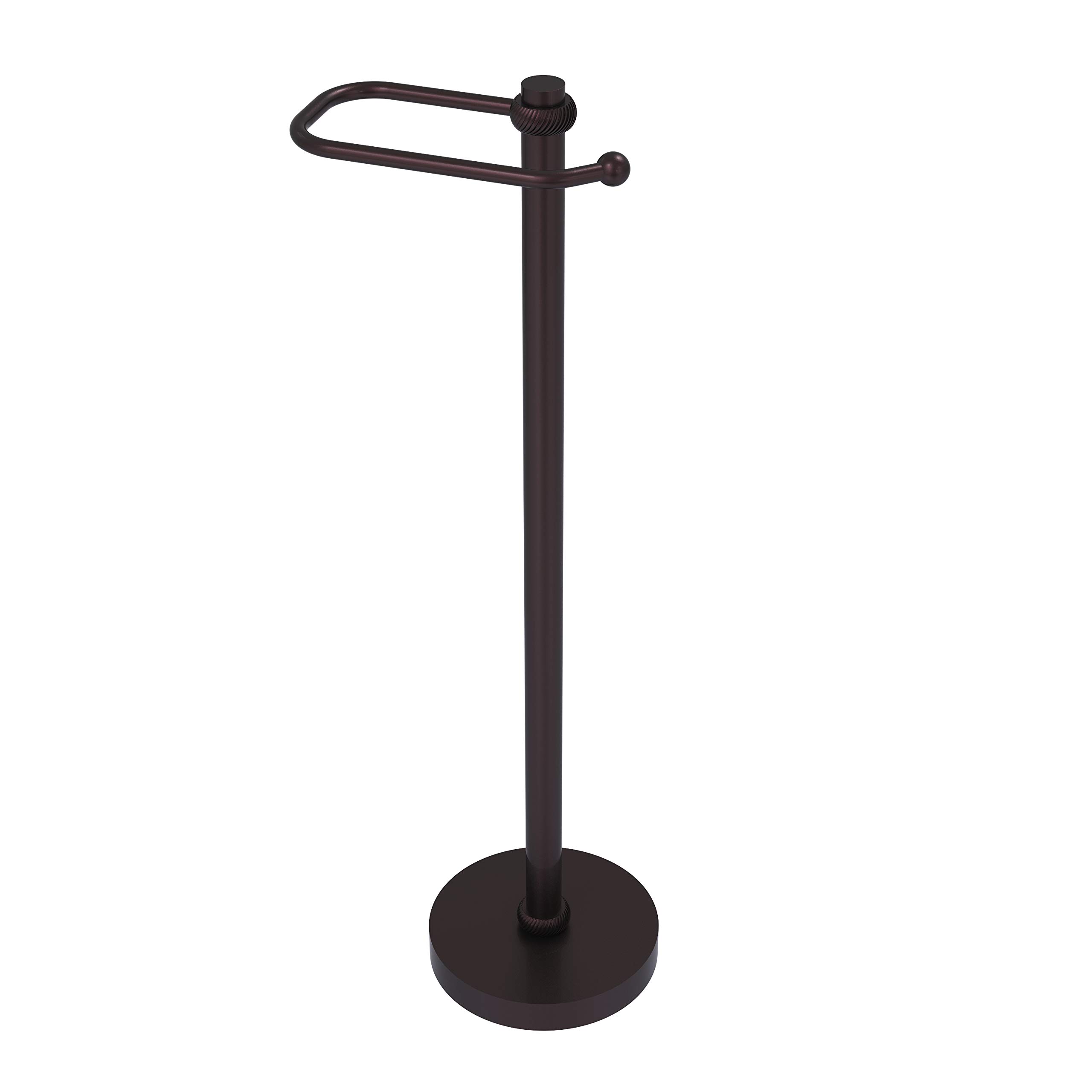 Allied Brass TS-25ET European Style Toilet Paper Holder - Antique Bronze Finish Bathroom Tissue Stand for Classic & Modern Home Decor
