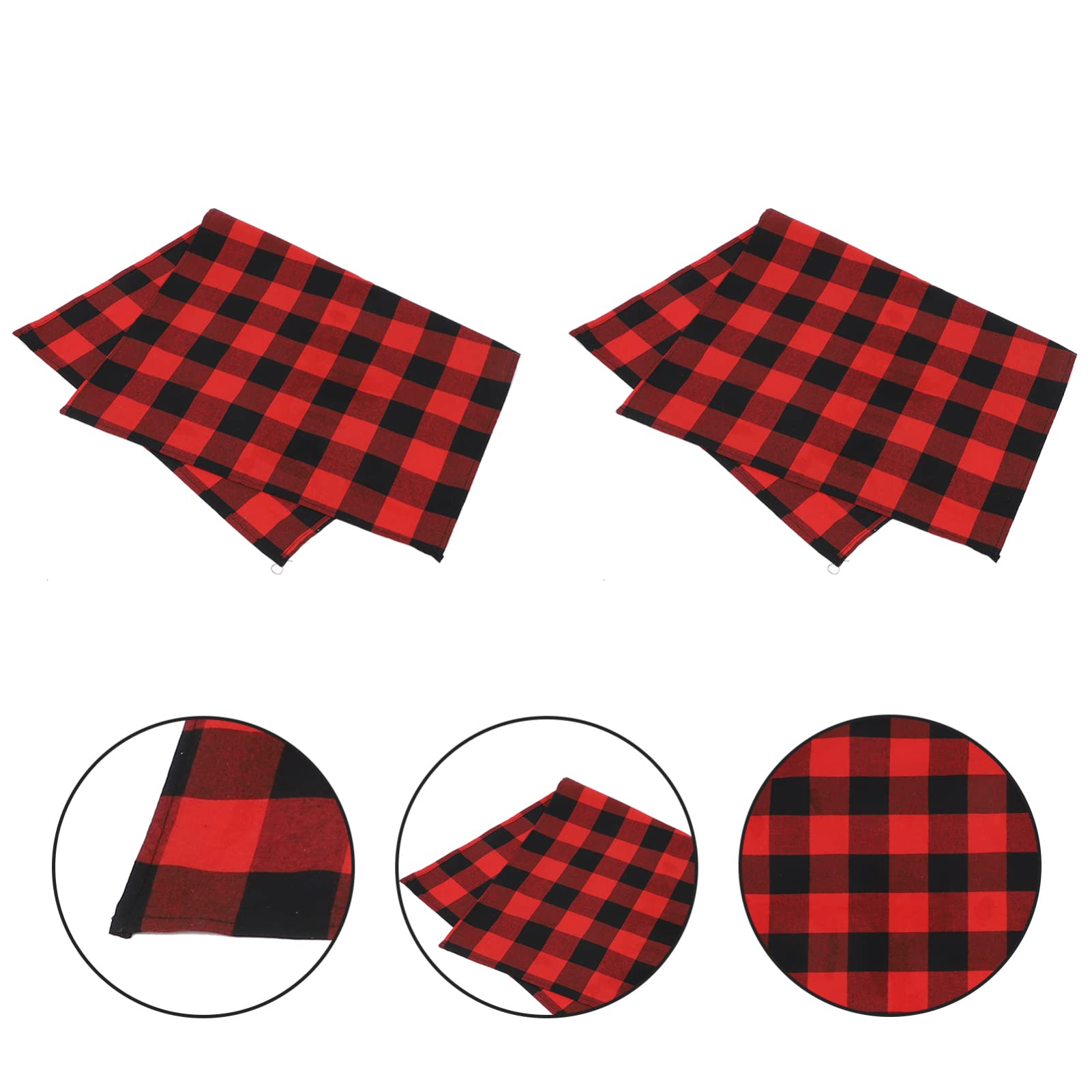 Hemoton 2 Pack Checkered Dish Towels - Super Absorbent Kitchen Cleaning Cloths for Washing Dishes, Drying Hands & Counter Cleaning - Soft & Durable Anti-Scald Dishwashing Towels for Kitchen & Household Use