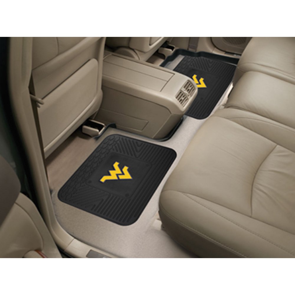 West Virginia University WVU Car Floor Mats for Back Seat - 2-Piece Set, Custom Fit All-Weather Protection - Perfect for College Students & Alumni Commuting to Campus