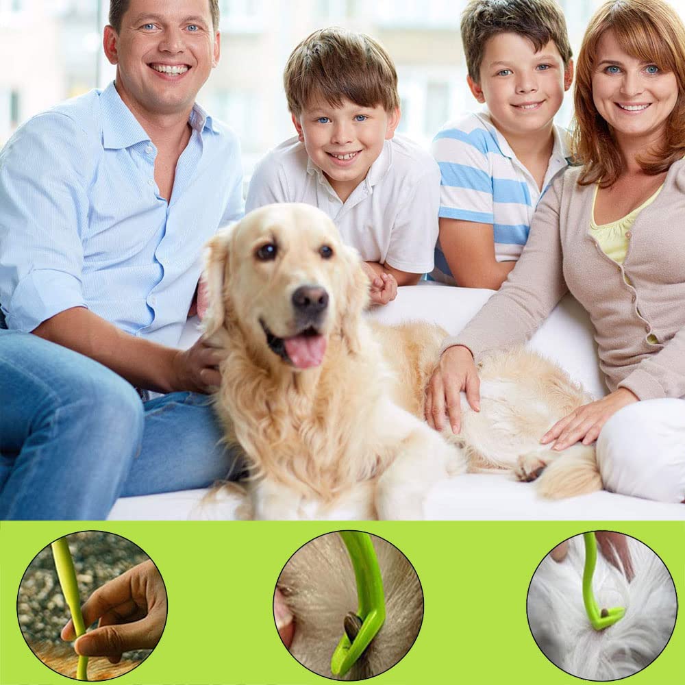 HouChanges 3Pcs Tick Remover Tool - Safe for Dogs, Cats & Humans - Outdoor Pet Care