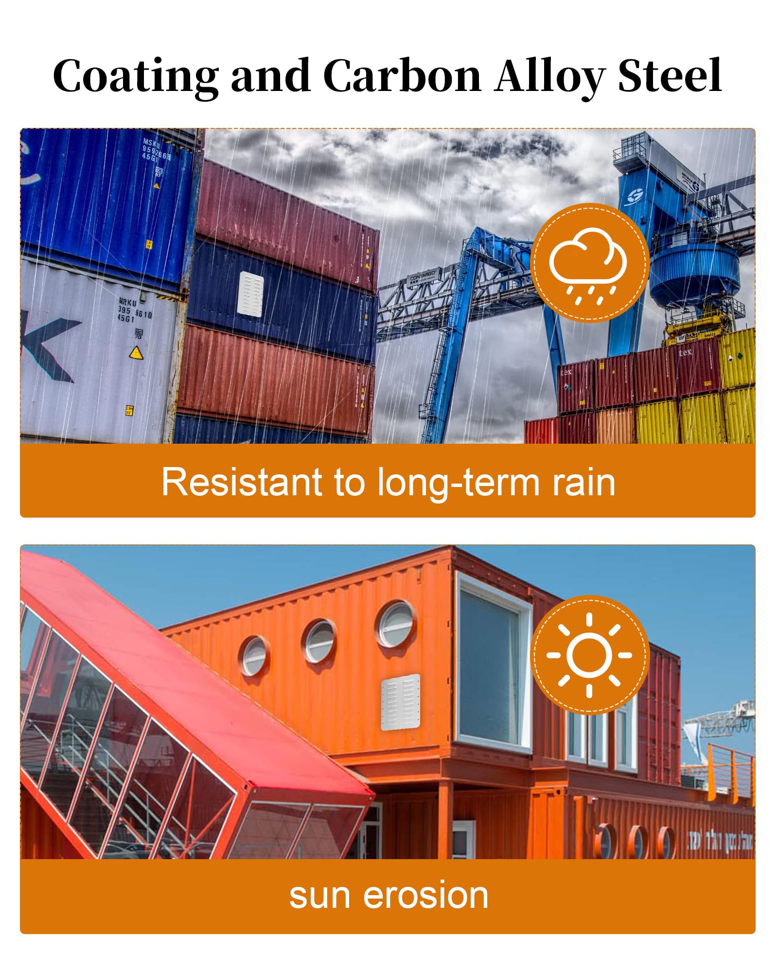**Ventilation Vents for Shipping Containers - 2 Pack with Mesh Screens to Prevent Condensation & Overheating - Ideal for Container Homes, Offices & Cabins**