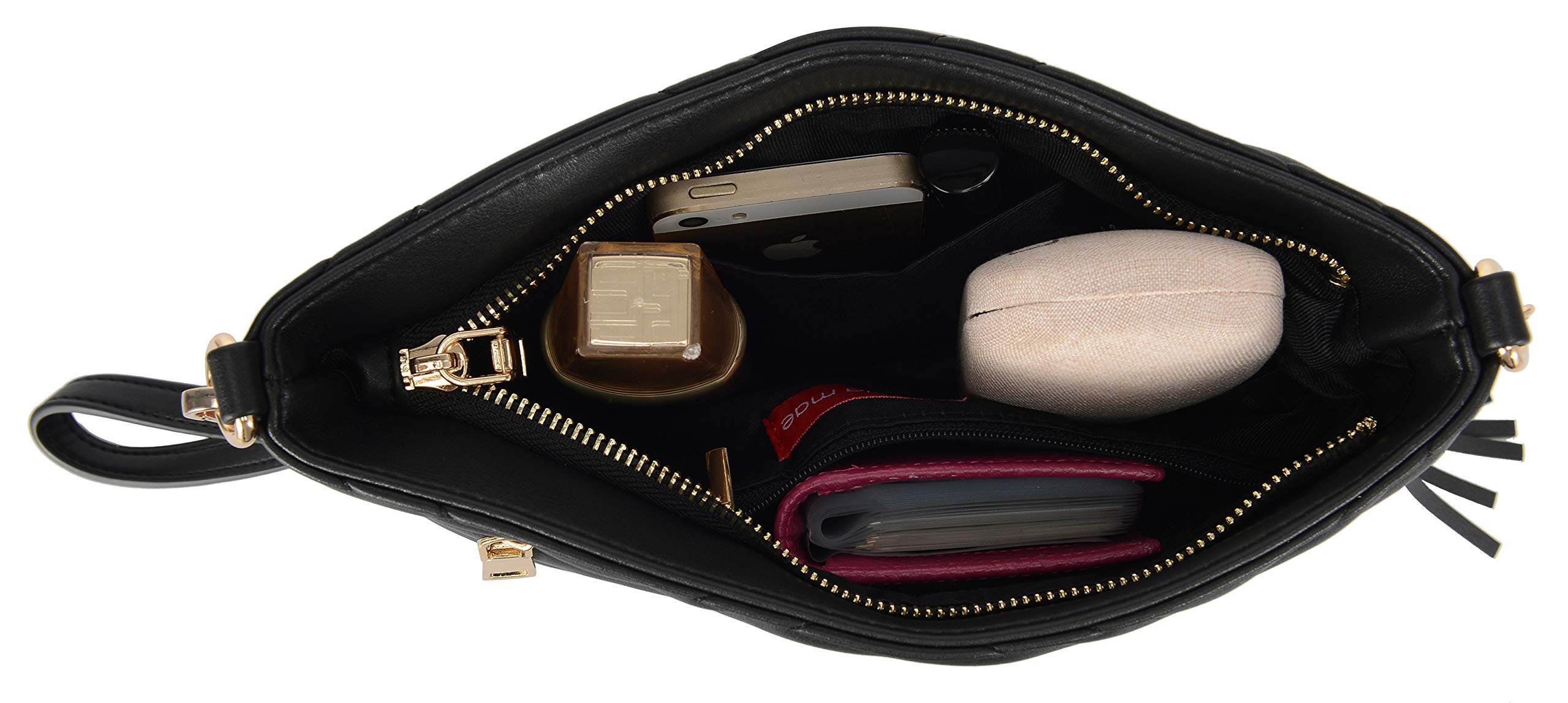 Lola Mae Women's Wristlet Handbag - Quilted Small Crossbody Clutch Purse for Everyday Use, Date Night & Special Occasions