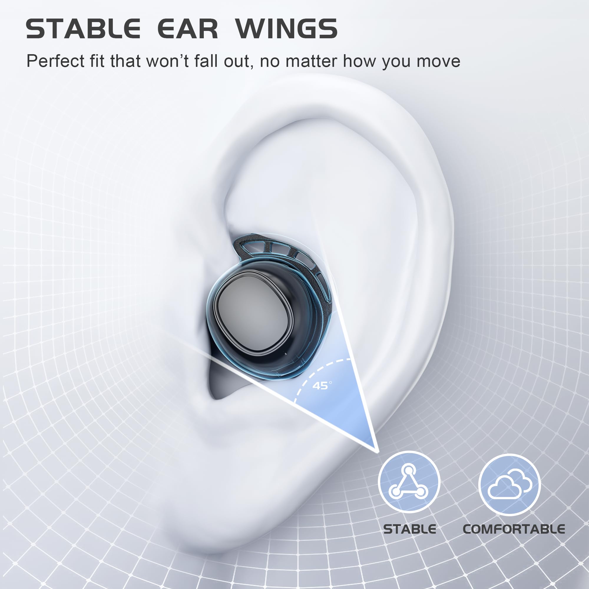 IAMJOY Wireless Gaming Earbuds with LED Display - 20ms Ultra-Low Latency, 90H Playtime, 2.4GHz & Bluetooth - Compatible with Meta Quest, PS5/4, VR, Switch, PC - Perfect for VR Gaming, Competitive Esports & Mobile Gaming