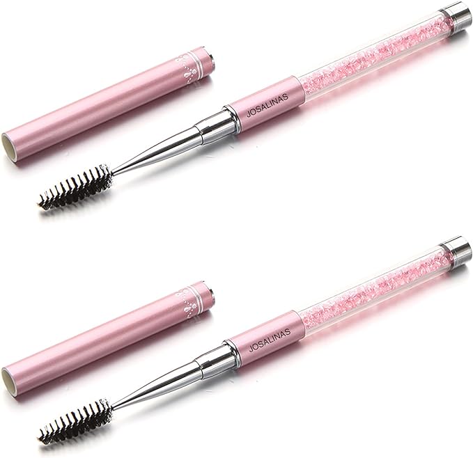 Professional Pink Eyelash Brush for Makeup - Soft Bristle Eyelash Comb & Separator for Clump-Free Lashes - Perfect for Mascara Application, False Eyelashes & Everyday Eye Makeup Routine