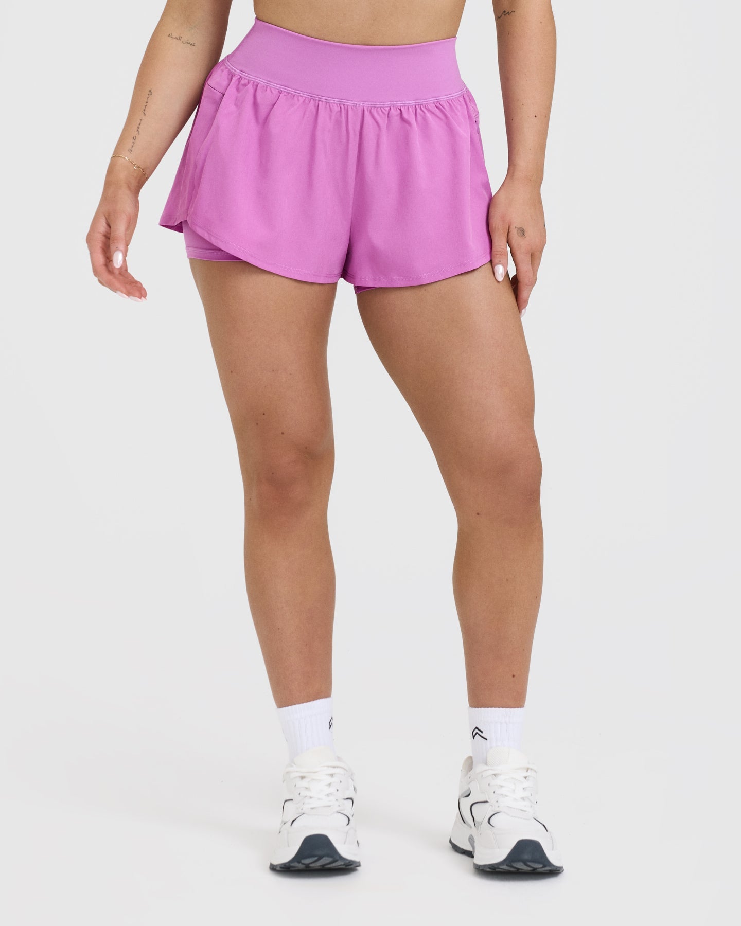 Unisex Double Layer Athletic Shorts - Orchid Purple | Comfortable Workout & Running Shorts for Men & Women