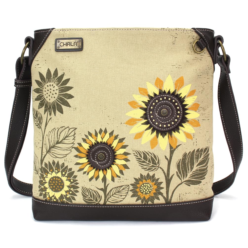 CHALA Women's Canvas Crossbody Bag - Adjustable Strap Mid-Size Shoulder Purse for Everyday Use, Travel & Shopping