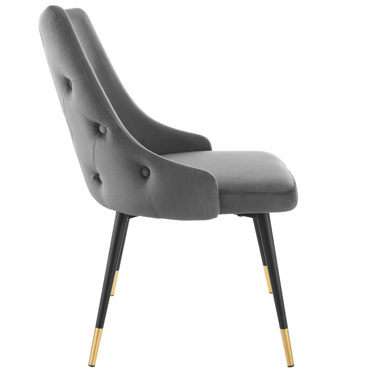 Luxury Adorn Tufted Performance Velvet Dining Side Chair - Modern Upholstered Accent Chair for Dining Room, Living Room & Office - Comfortable & Stylish Seating for Home Decor