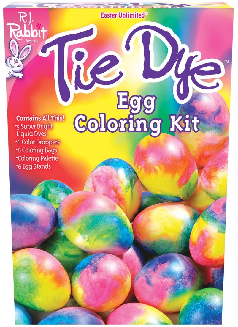 Fun World Easter Unlimited Tie Dye Egg Coloring Kit - 12 Vibrant Colors for DIY Easter Eggs - Perfect for Kids Easter Party, Classroom Activities & Family Holiday Crafts