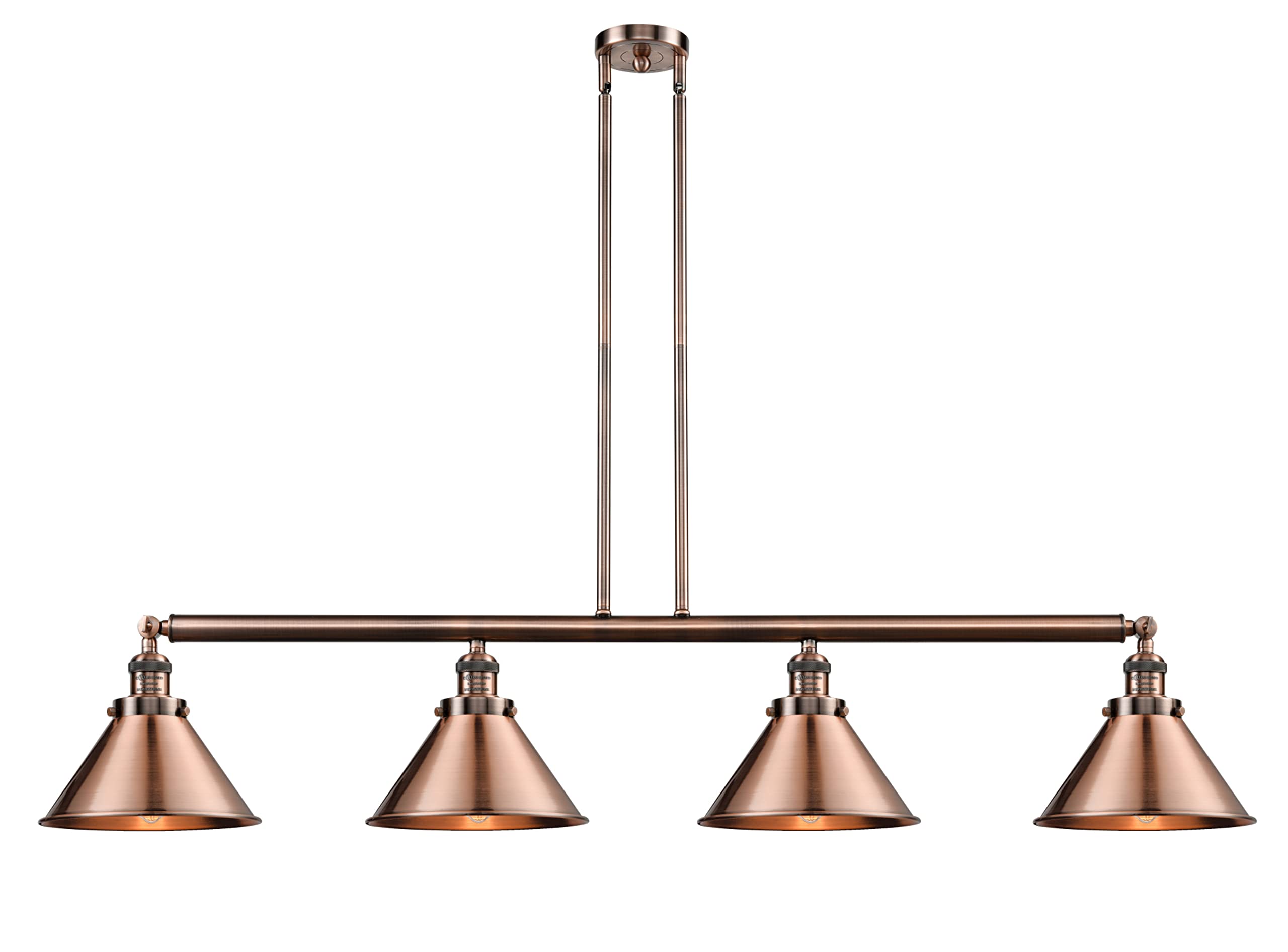 Briarcliff 3-Light Island Pendant Lighting Fixture in Polished Nickel - Modern Kitchen Island Lighting for Dining Room & Home Decor