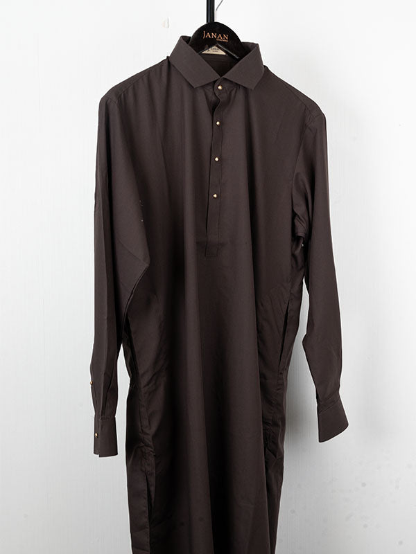 Stylish Blended Brown Kurta Trouser by J. Junaid Jamshed - Perfect for Eid, Weddings & Casual Wear