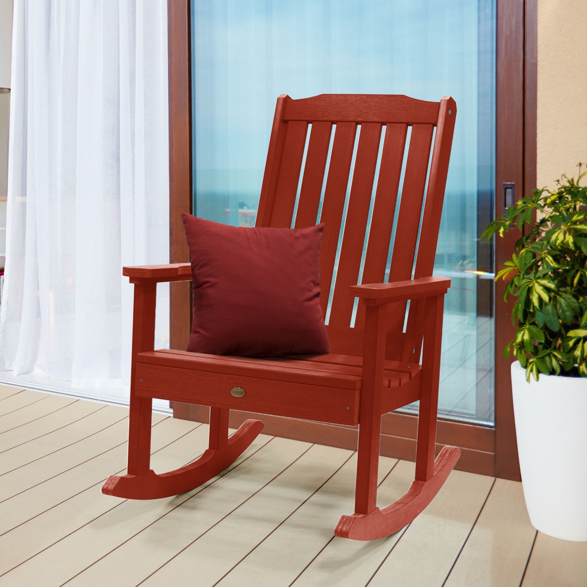 Lehigh Outdoor Rocking Chair - Patio, Garden & Porch Relaxation - Comfortable All-Weather Wicker Rocking Chair for Backyard, Deck & Poolside Use