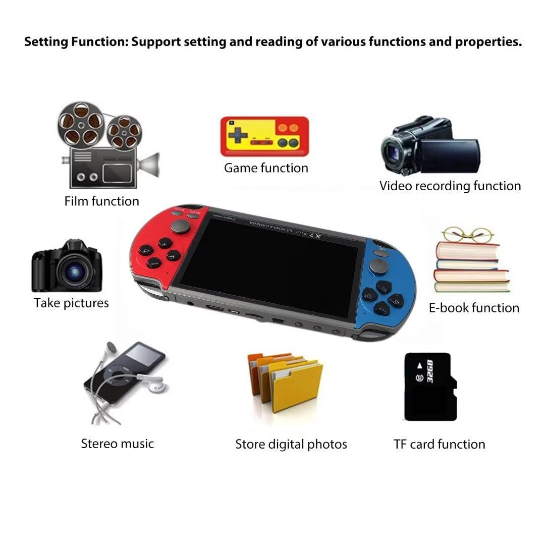 2025 Upgraded X7 Plus Handheld Game Console - 5.1