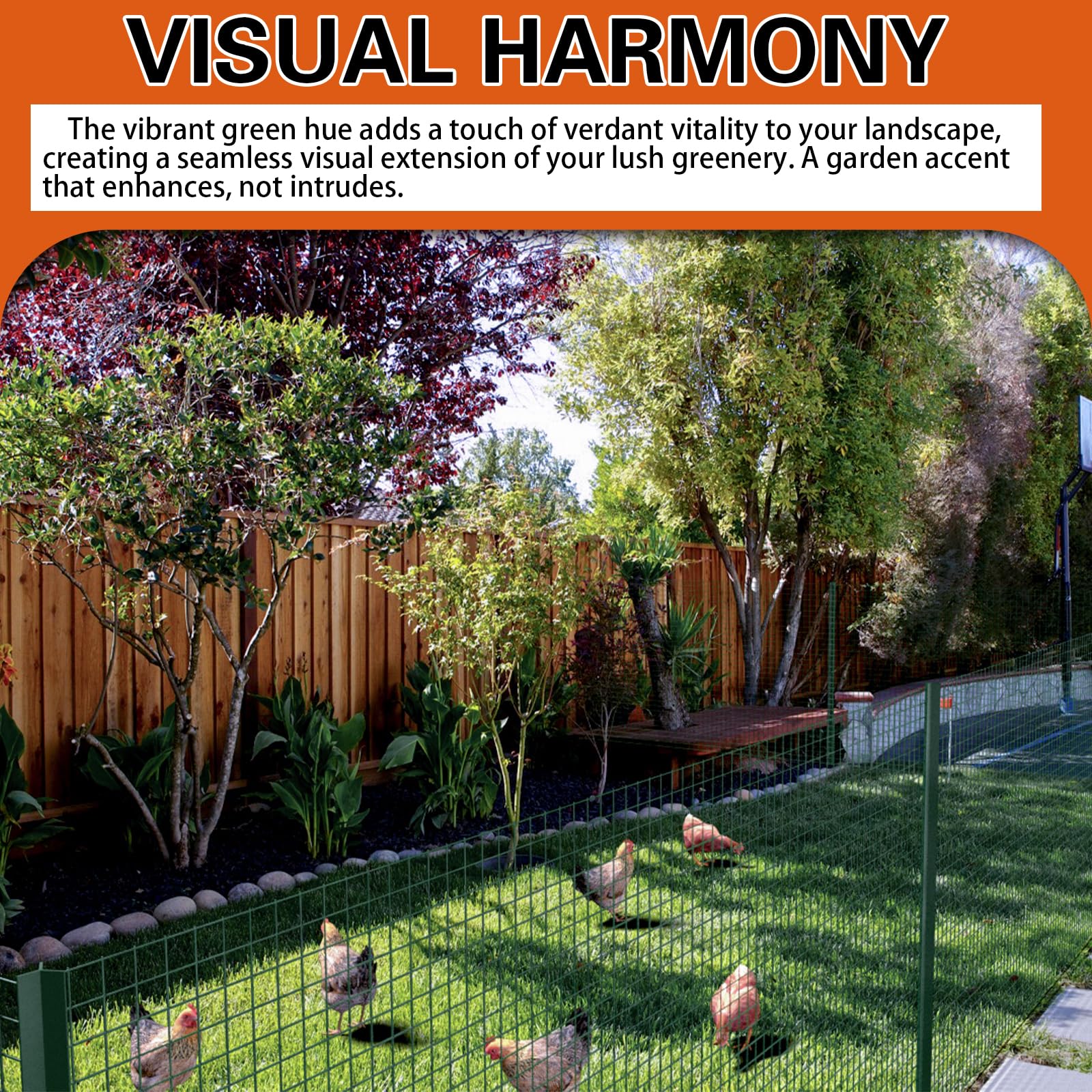 1' x 100ft PVC Coated Green Chicken Wire - 36 Inch Welded Metal Hardware Cloth for Garden Fence, Snake & Raccoon Protection, Poultry Netting | Ideal for Backyard Gardens, Chicken Coops & Animal Enclosures