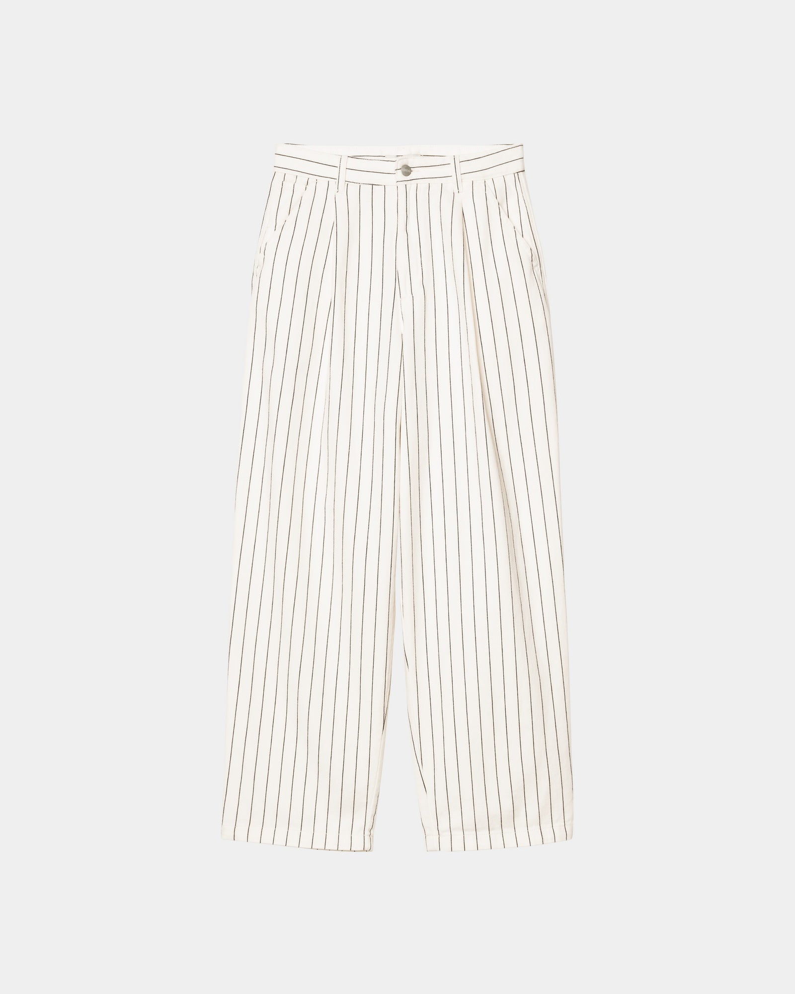 Women's Hendry Pant - Wax & Dark Navy Seaton Stripe Trousers | Comfortable High Waisted Casual Pants for Work, Office & Everyday Wear
