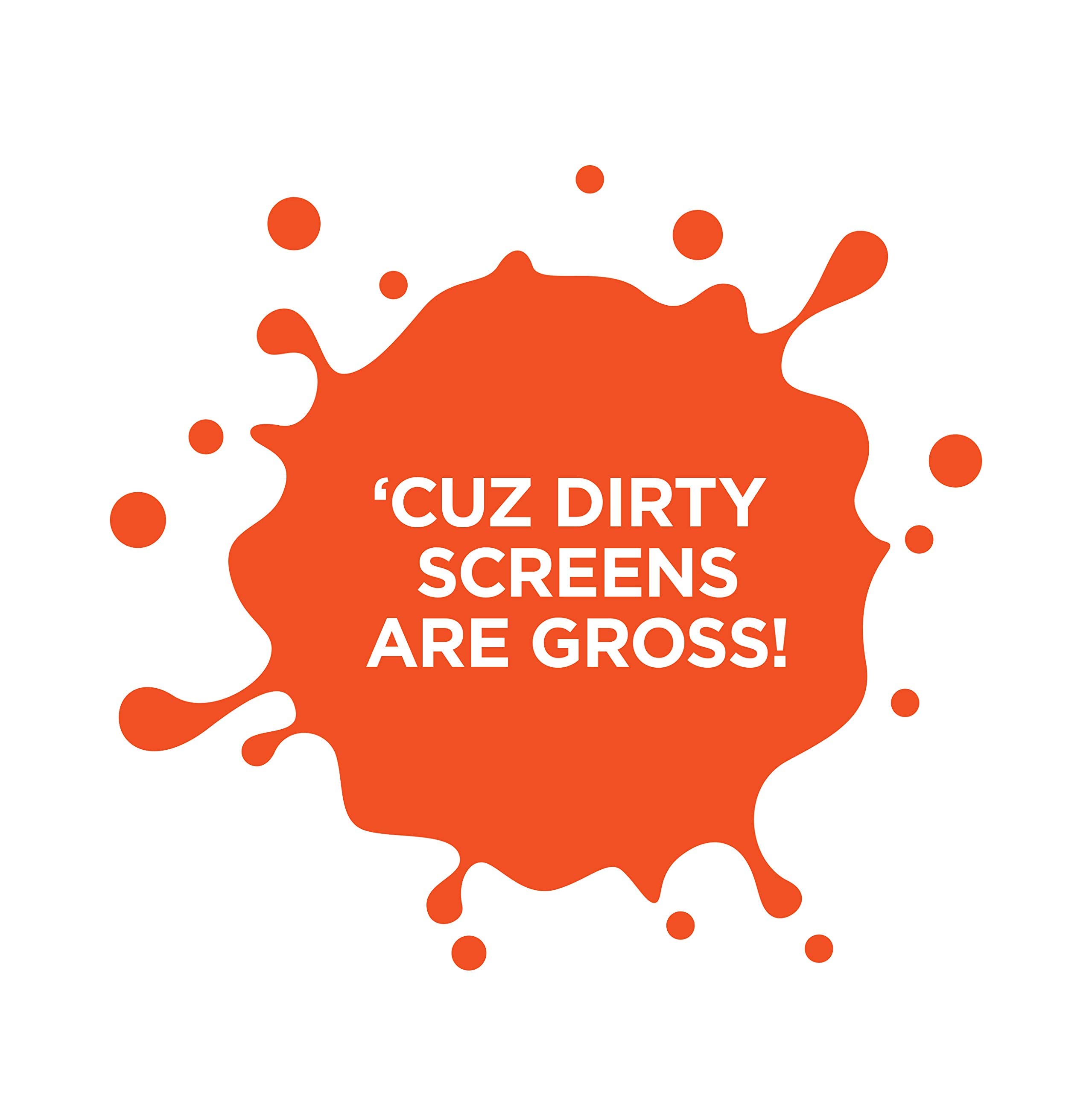 WHOOSH! Screen Cleaning Kit - 500ml Spray & 35x35cm Microfiber Cloth for Smartphones, iPad, Kindle, Glasses, TVs & Touch Screens | Streak-Free Cleaning for Electronics, Eyewear & Home Office Use