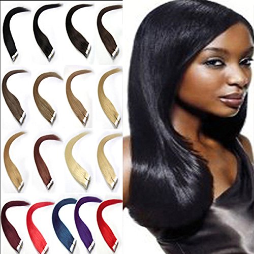 Premium Brazilian Remy Human Hair Extensions 7A Grade - 26 Inch 40Pcs Seamless Tape-in Skin Weft (140g, Dark Brown #02) for Women - Perfect for Daily Wear, Parties & Special Occasions