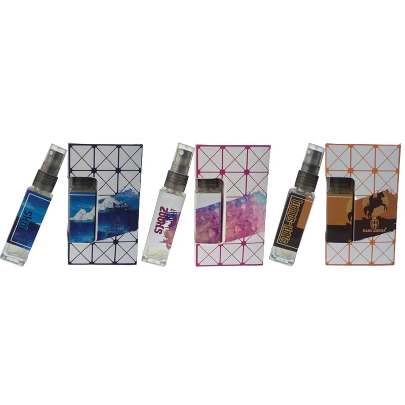 Luxury Unisex Perfume Set - 3 x 8ml Eau De Parfum Travel Size | Premium Long Lasting Fragrance | Designer Inspired Scent for Men & Women | Perfect for Travel, Gifts & Everyday Wear | Raro Aroma Perfumes