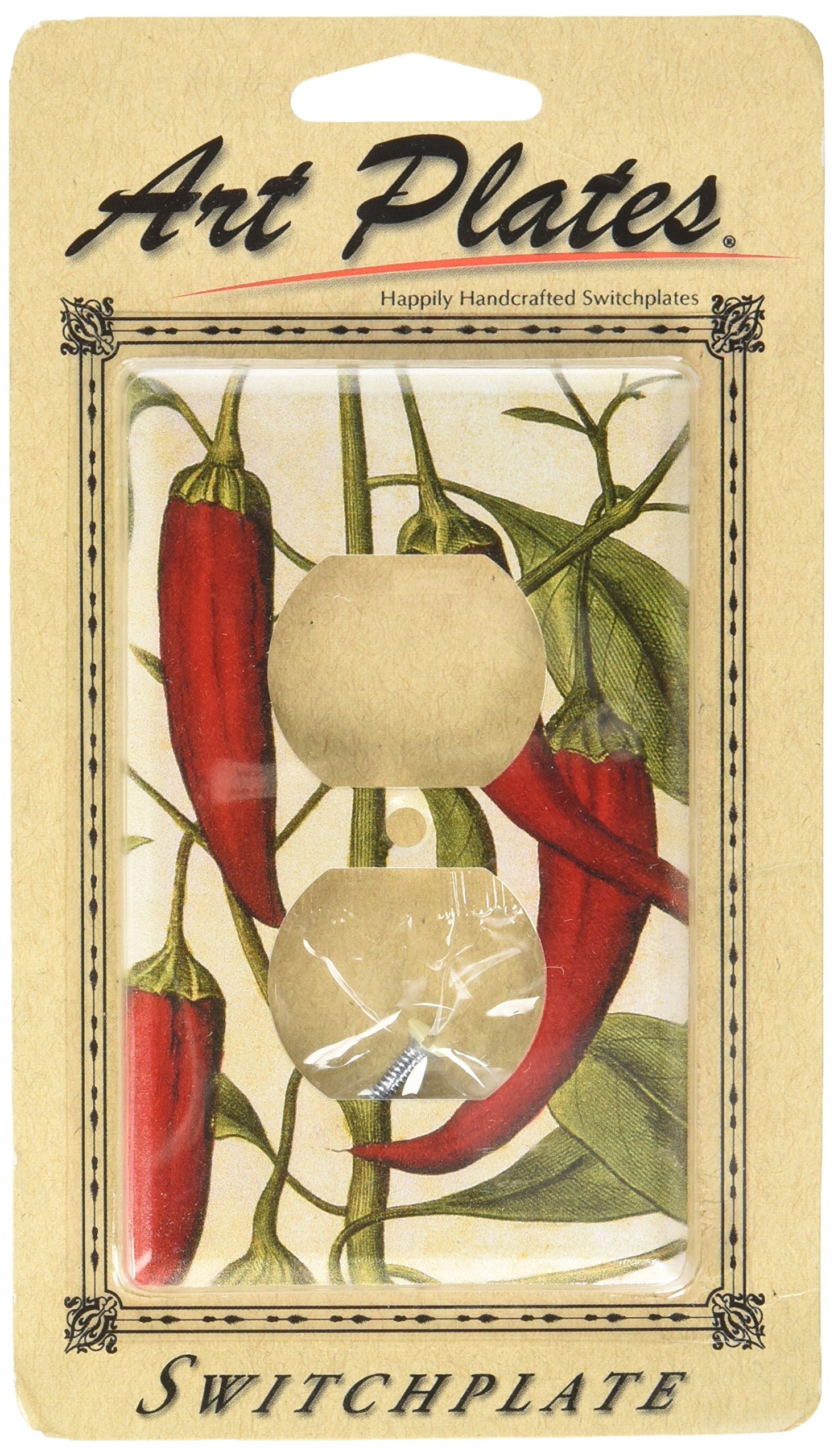 Red Chile Peppers Switch Plate Cover - Decorative Outlet Cover for Kitchen, Dining Room, or Southwestern Home Decor - Adds Spicy Style to Your Walls