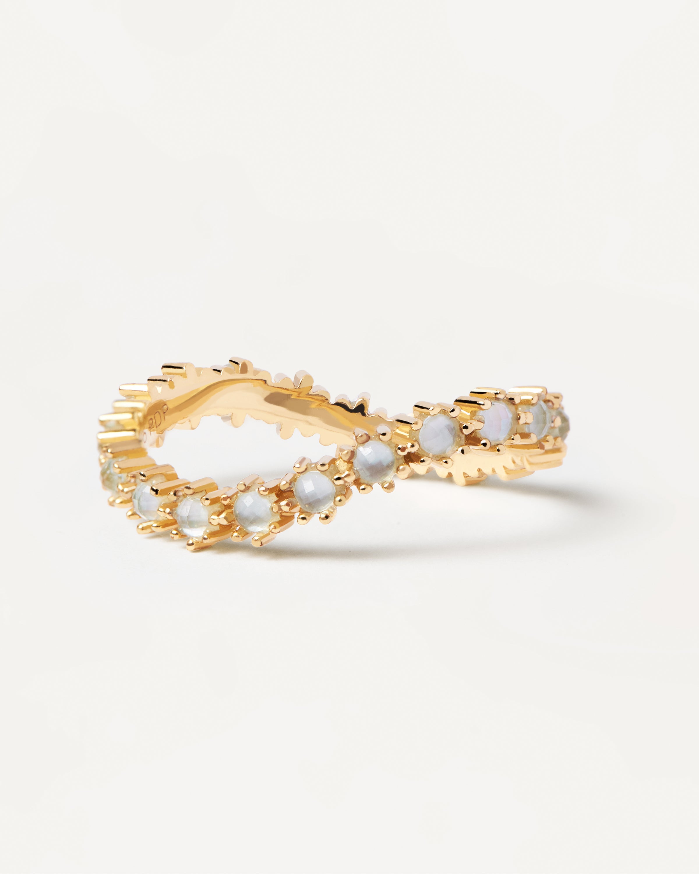 Blue Tide Gold Ring for Women - 14K Solid Gold Wave Design Ring - Perfect for Beach Weddings, Ocean-Themed Parties & Everyday Elegance