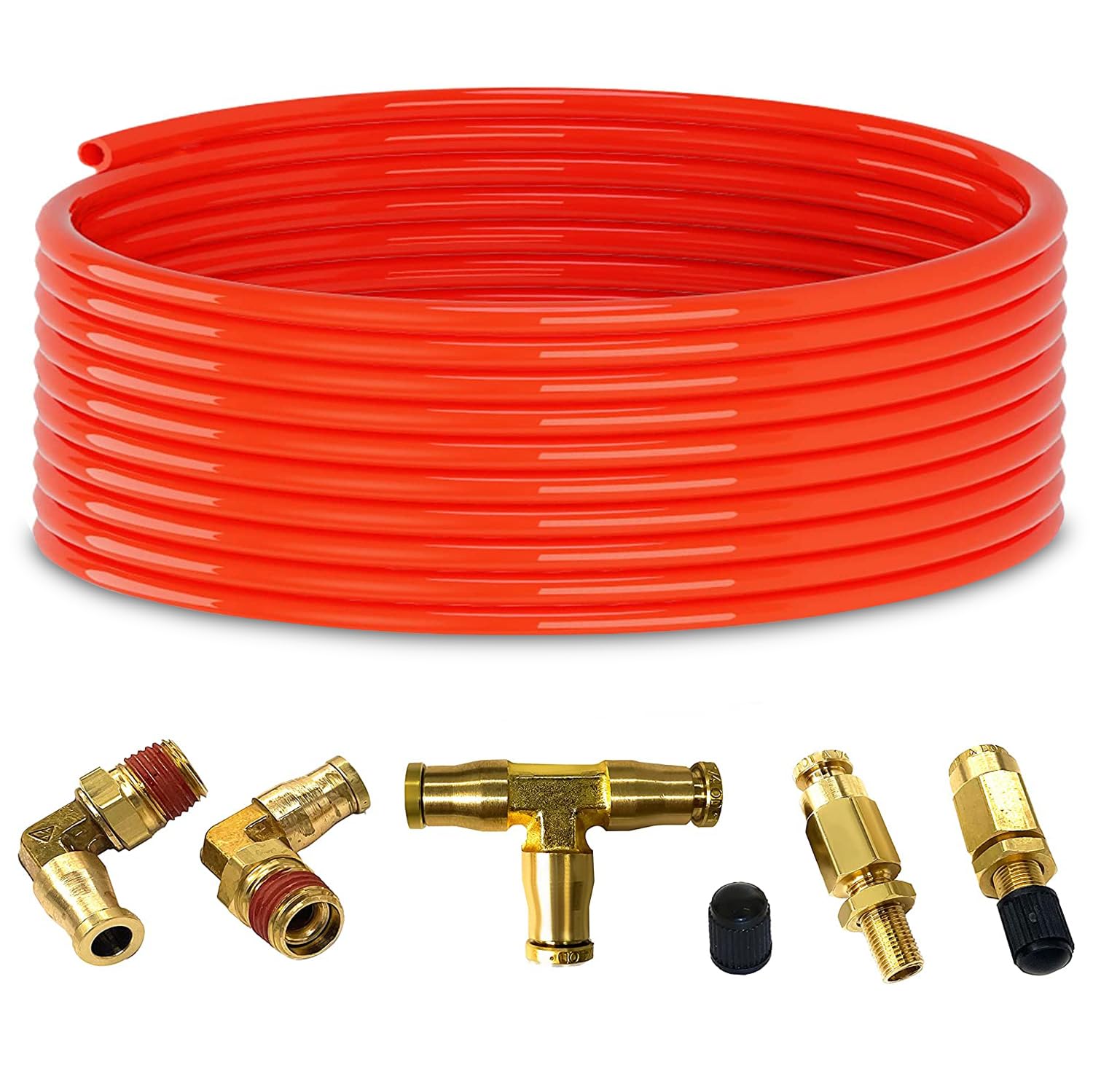 Schrader Valve Air Inflation Tool - Push to Connect Quick Release for Bikes, Cars, Motorcycles & Inflatables - Easy Tire Pump Accessory for Home and Travel Use