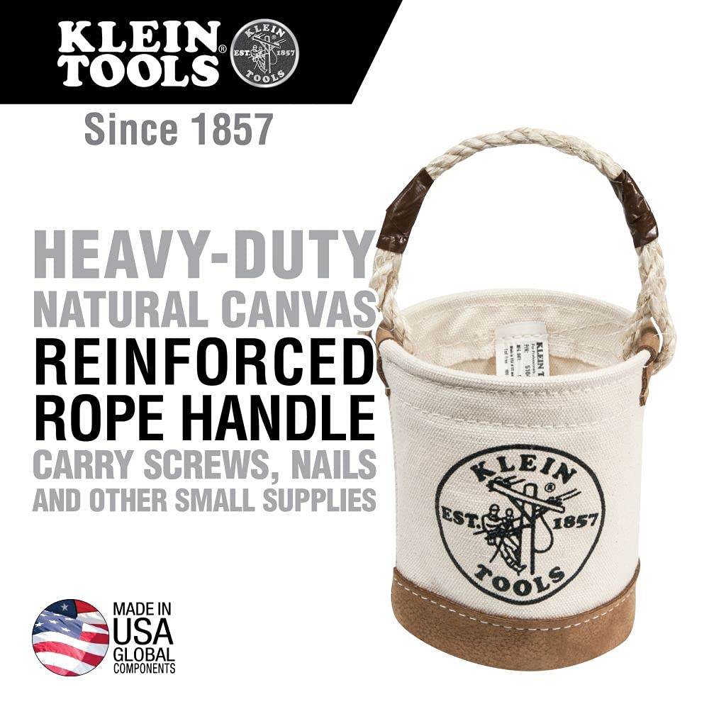 Klein Tools Oval Tool Bucket with Mini Tool Bucket Set - Durable Organizer for Electricians, Plumbers & DIY Projects | Perfect for Job Sites, Workshops & Home Repairs