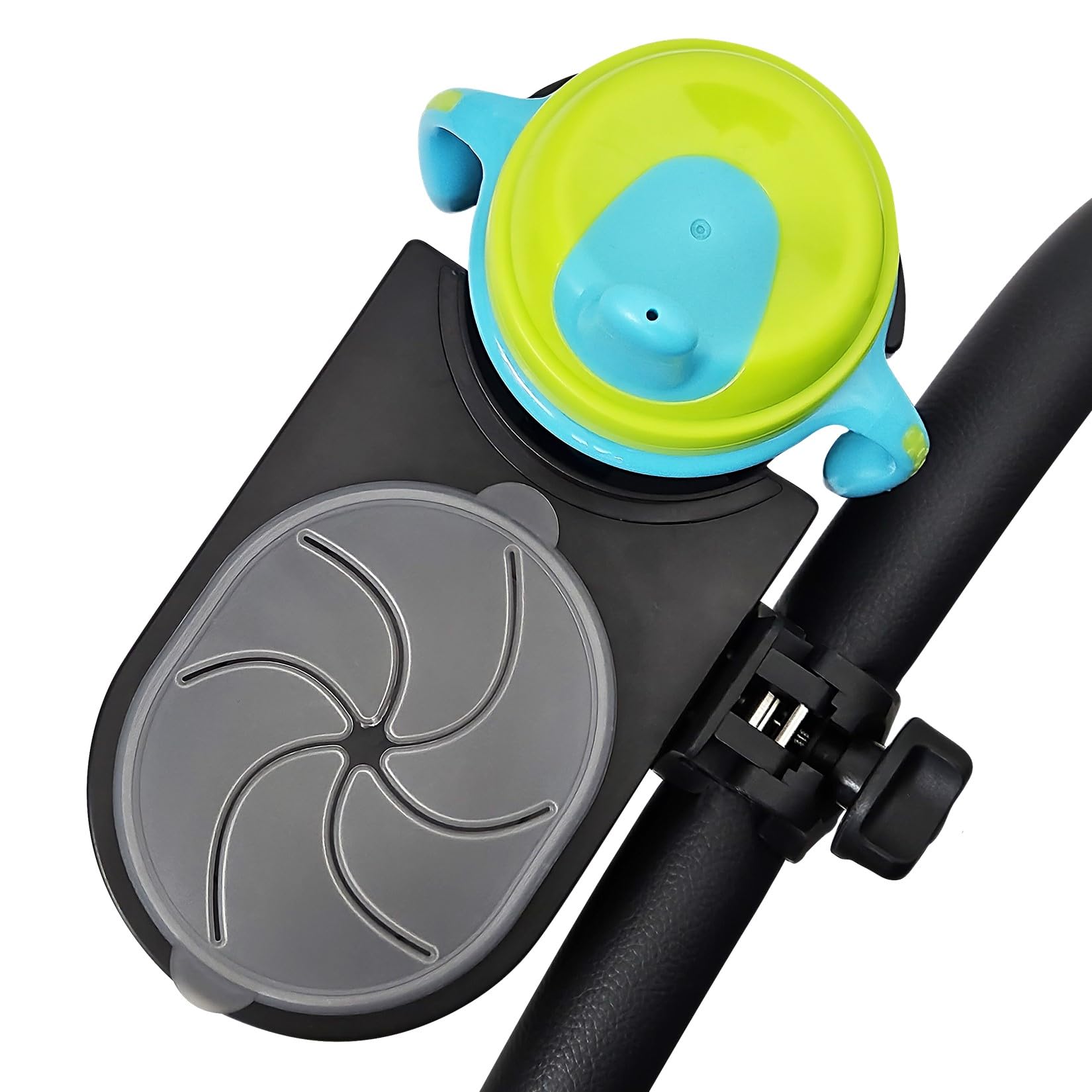 Universal Stroller Snack Tray Attachment - Adjustable Baby Stroller Cup Holder & Snack Tray for UppaBaby, Bugaboo, Nuna, Yoyo, Wagon, Wonderfold, Evenflo, Bob, Jogger - Perfect for On-the-Go Snacks & Drinks During Walks, Shopping & Travel