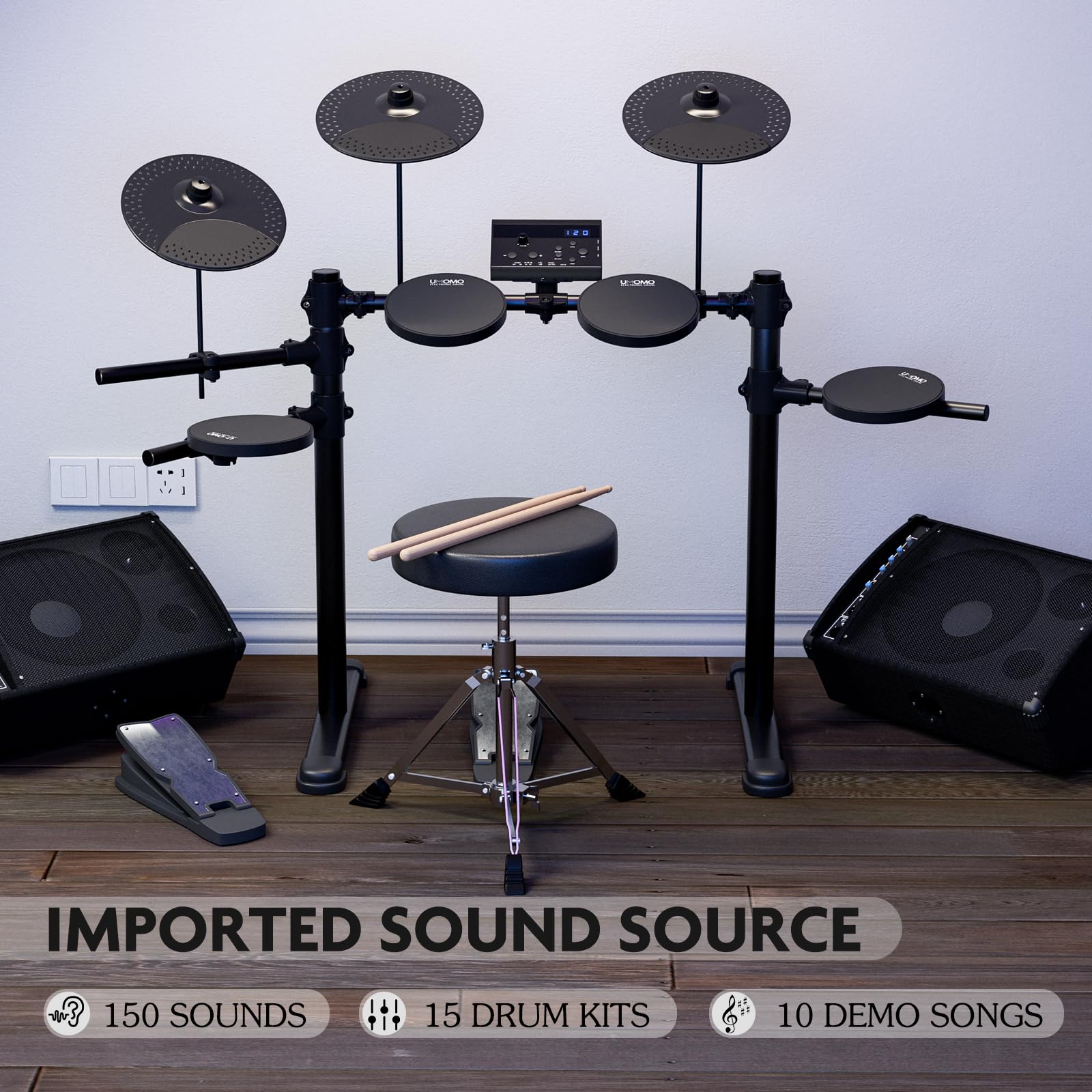 UMOMO Electric Drum Set - 10