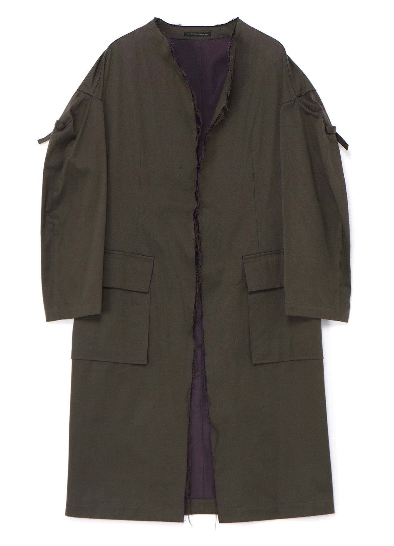 Double Faced Twill No Collar Coat for Women - Lightweight Casual Trench Coat for Spring & Fall - Perfect for Office, Travel and Everyday Wear