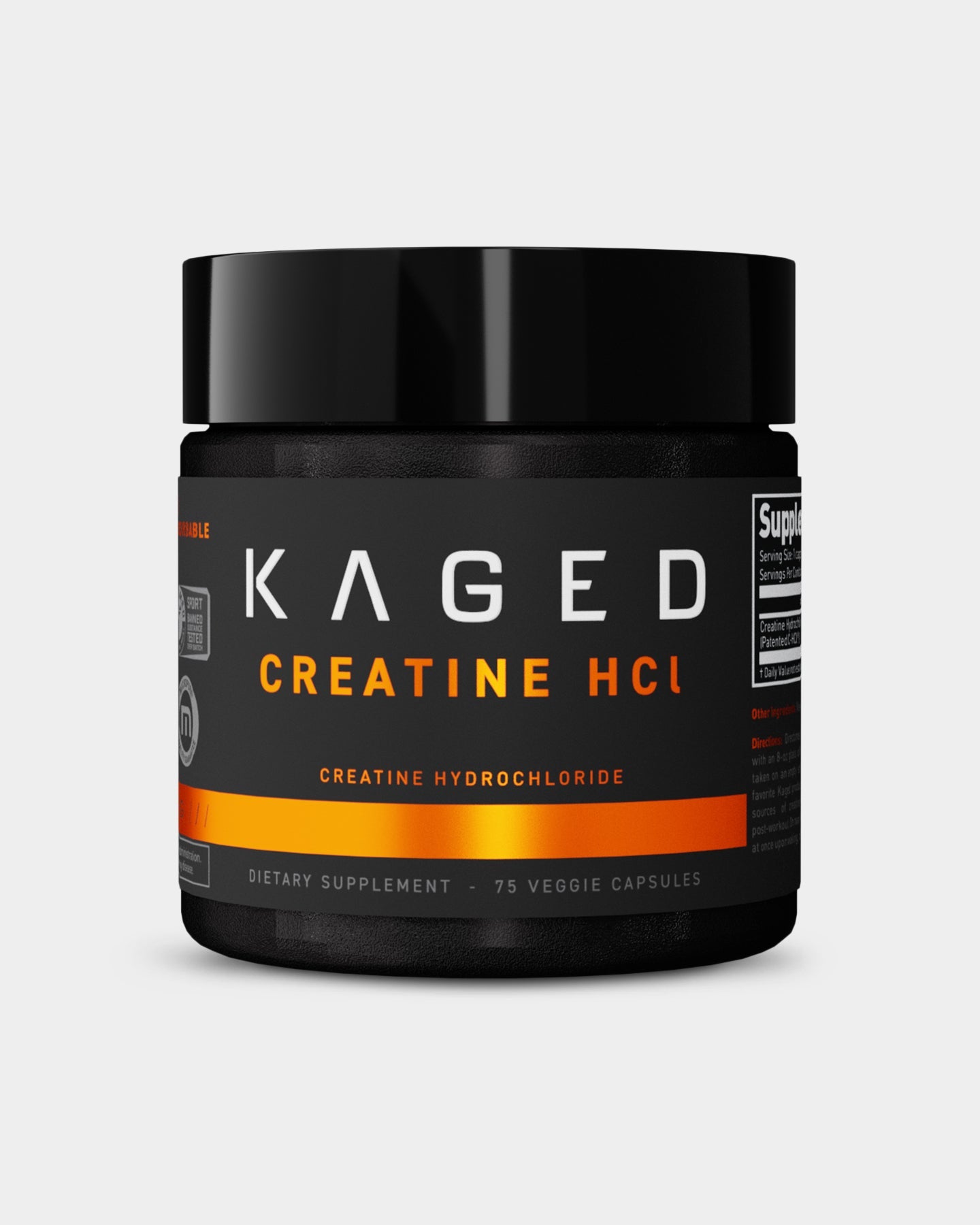 KAGED C HCl Creatine Supplement - Pure & Effective Muscle Builder for Athletes & Fitness Enthusiasts | Pre-Workout & Post-Workout Recovery