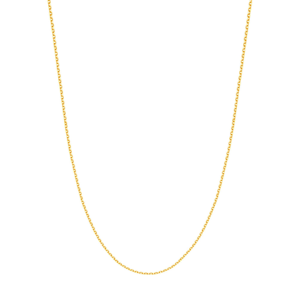 14K Yellow Gold Diamond Cut 1.5mm Cable Chain Necklace for Women - Dainty & Elegant Jewelry Gift for Birthday, Anniversary & Special Occasions