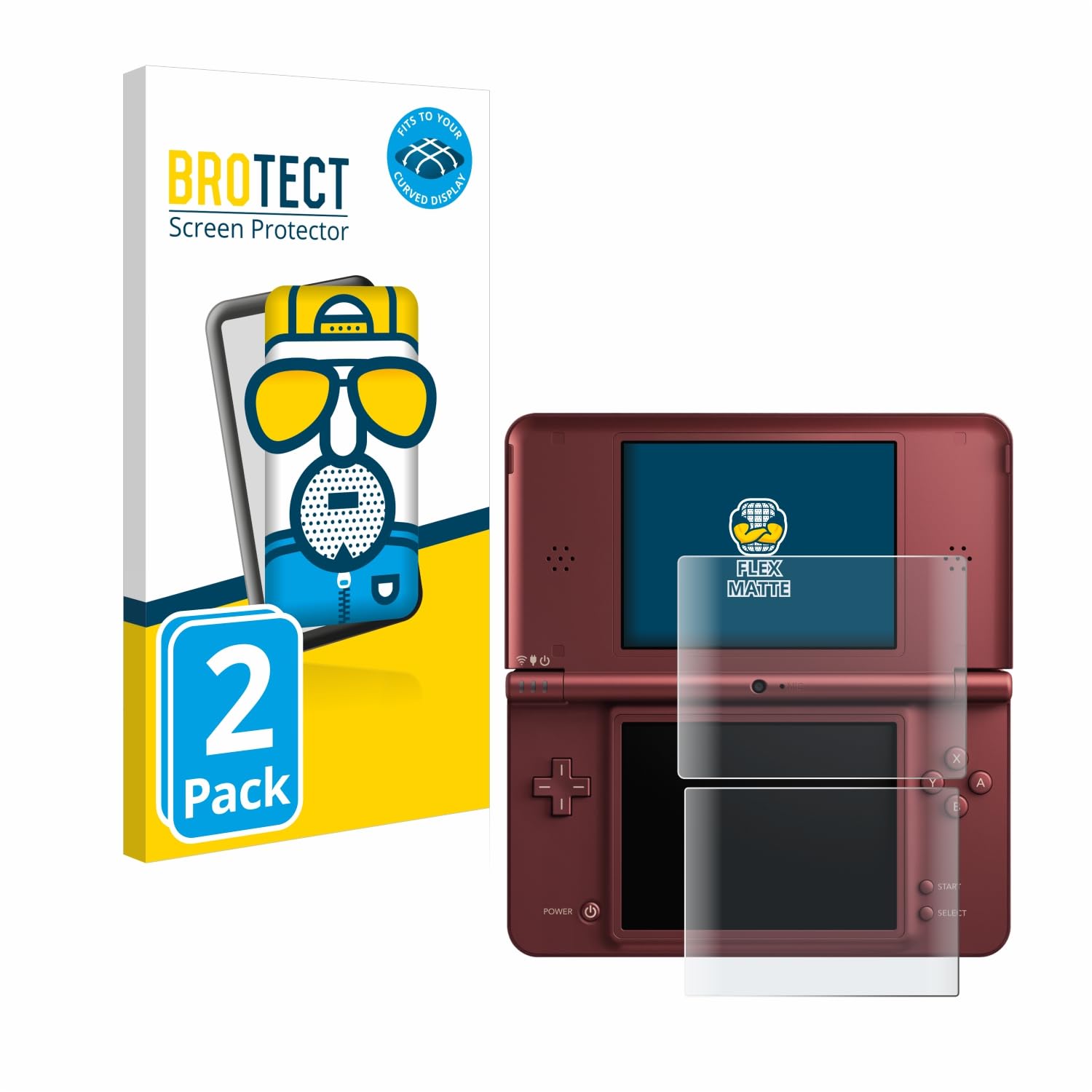 Matte Anti-Glare 3D Curved Screen Protector for Nintendo DSi XL (2 Pack) - Full Coverage & Scratch Resistant - Perfect for Gaming, Travel & Outdoor Use