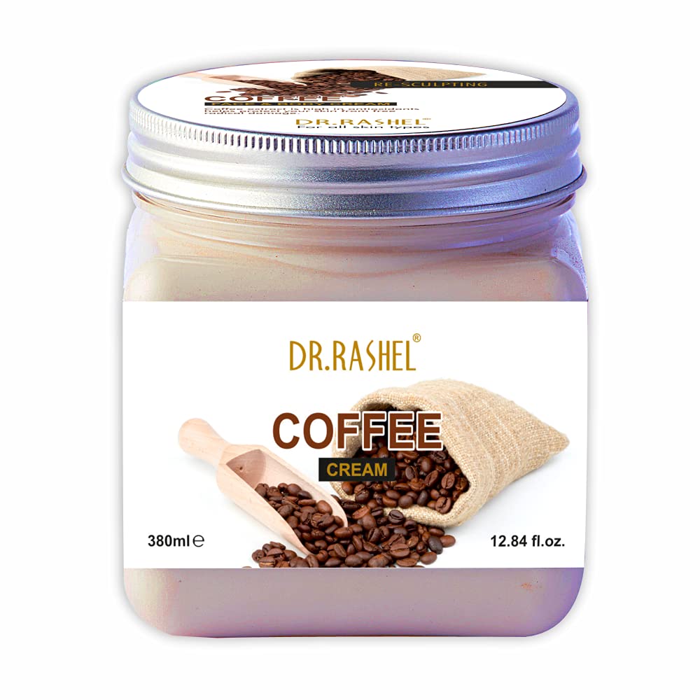 DR.RASHEL Vitamin C Brightening Coffee Scrub & Gel Combo Pack of 4 – Dark Circle Treatment, Face Cream & Exfoliating Gel Scrub for Glowing Skin – Perfect for Morning Routine & Spa Night Self-Care