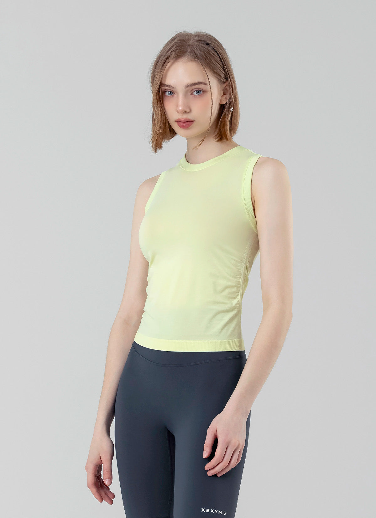 Zero Slick Seamless Side Shirring Sleeveless Top for Women - Perfect for Summer Outfits, Casual Wear & Beach Vacations
