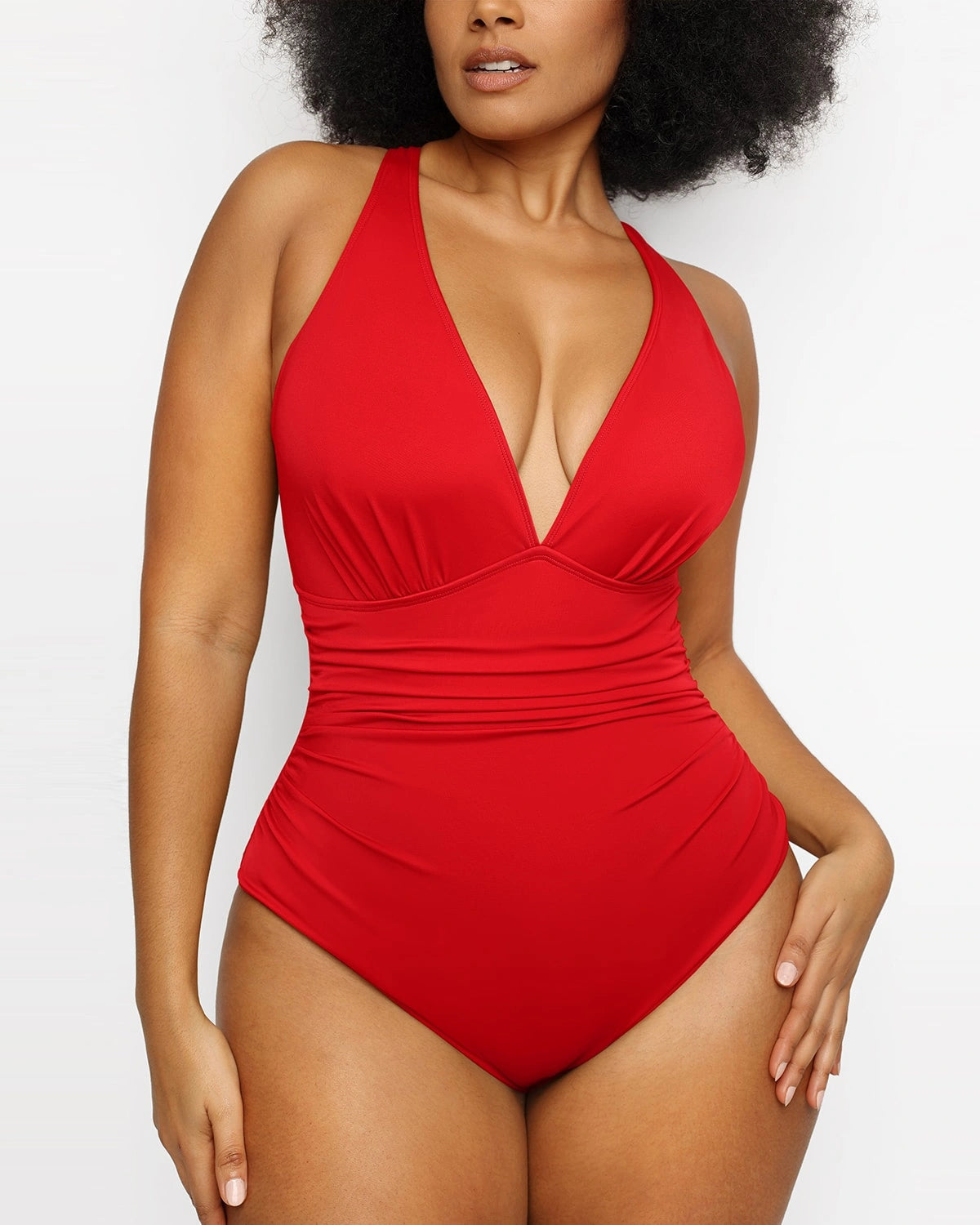 Smart Sculpt Plunge Cutout Swimsuit for Women - Sexy One Piece Bathing Suit with Tummy Control - Perfect for Beach, Pool & Vacation