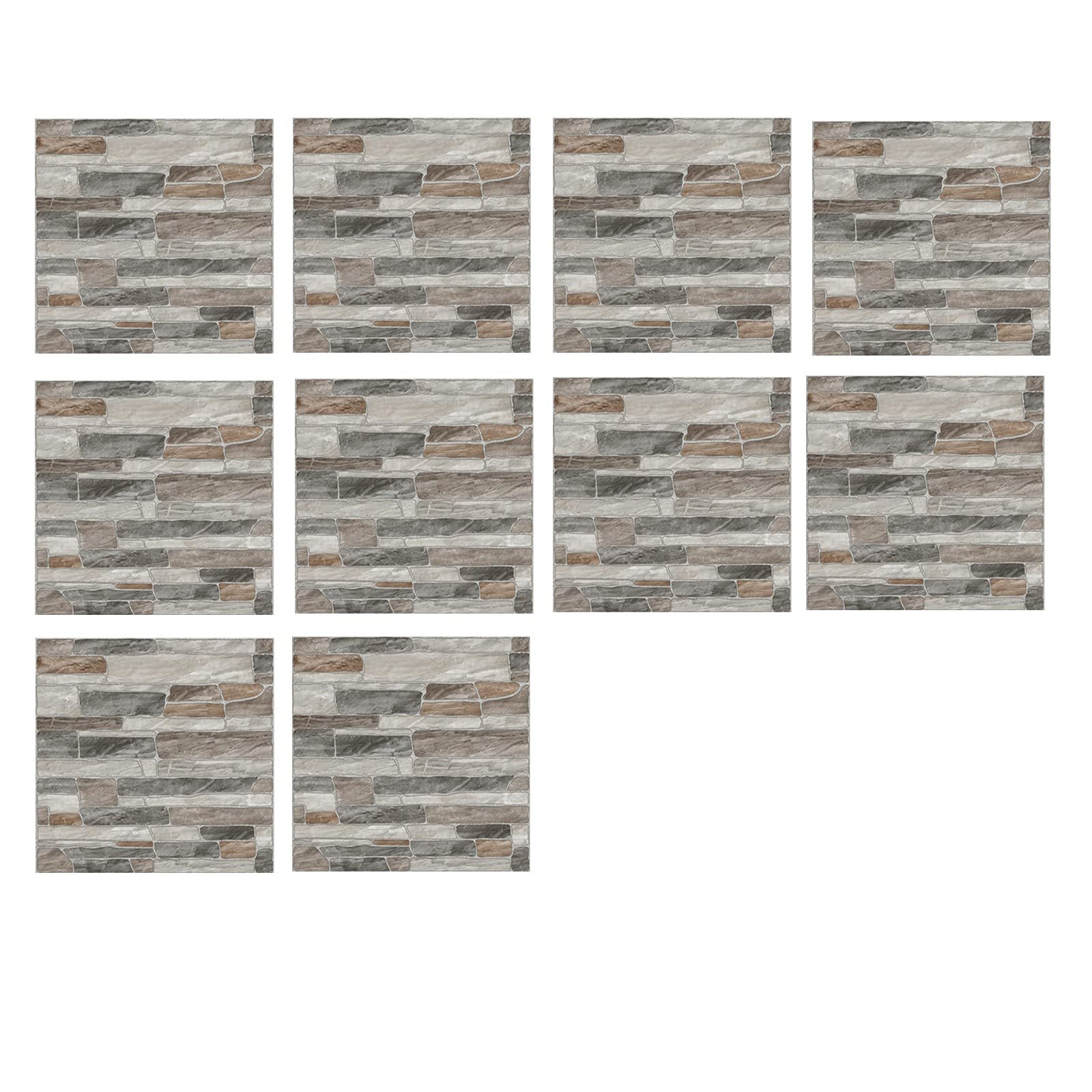 KSHQU 3D Self-Adhesive Wall Stickers - Waterproof Bathroom & Kitchen Tile Decoration (Set of 24, Size C) - Perfect for Home Renovation, DIY Backsplash, and Rental Apartment Upgrades