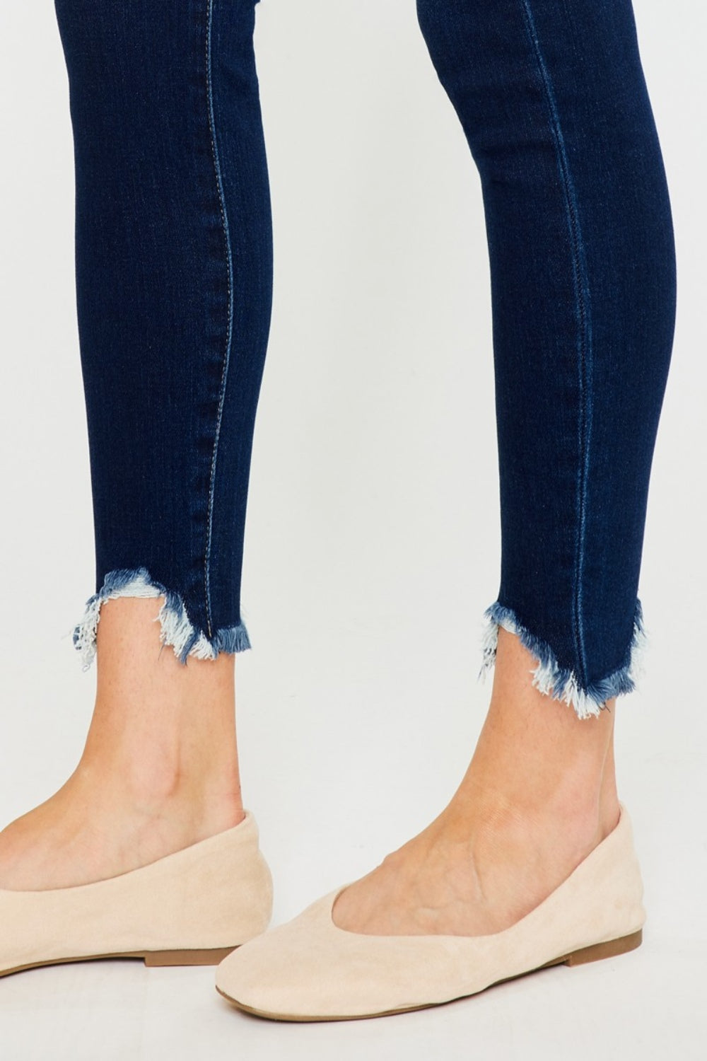 Kancan Women's High Rise Skinny Jeans - Distressed Ankle Frayed Denim Pants for Casual Outfits & Streetwear Fashion