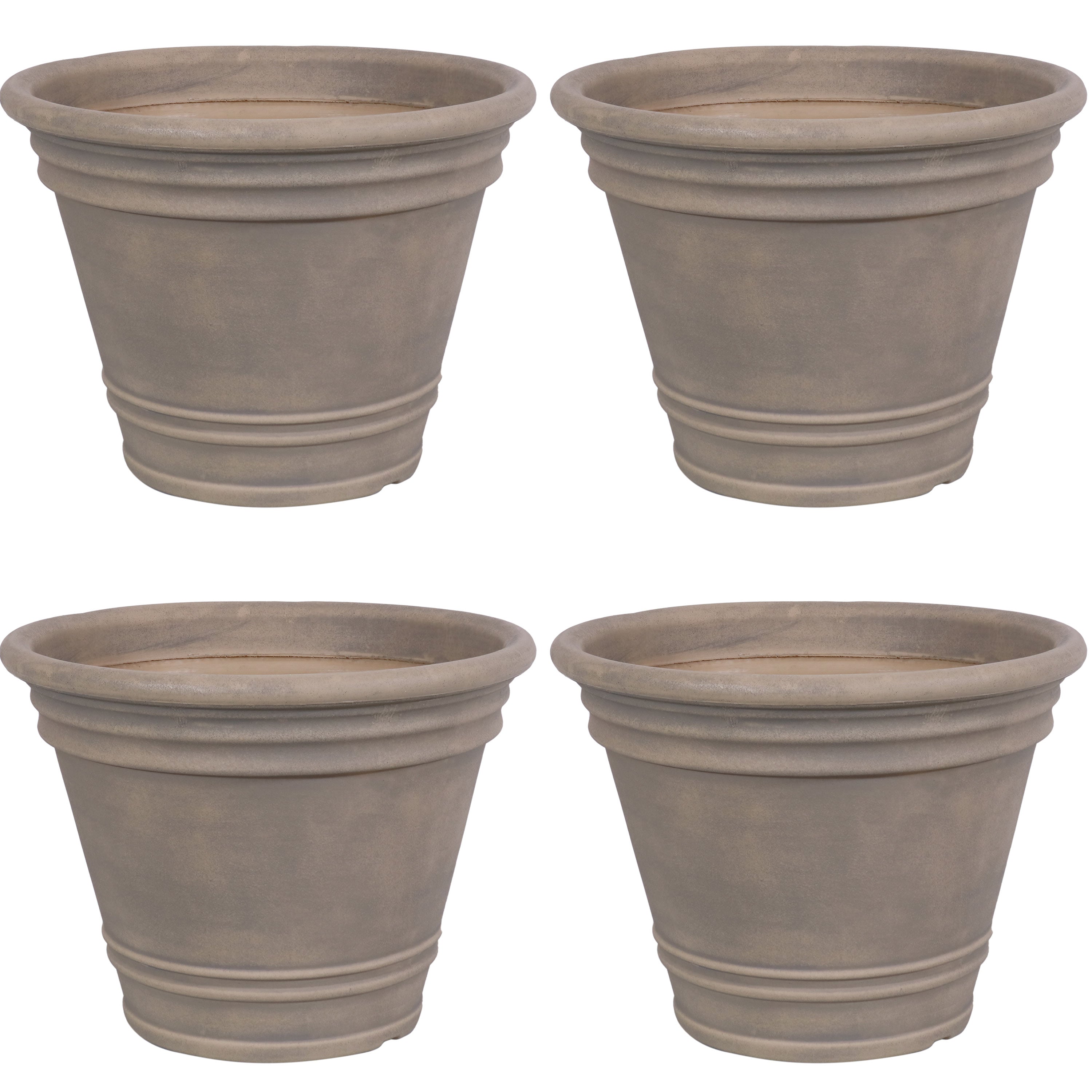Sunnydaze Franklin Polyresin Outdoor Flowerpot Planter - Decorative Garden Pot for Plants, Flowers & Herbs - Perfect for Patio, Balcony & Backyard Decor