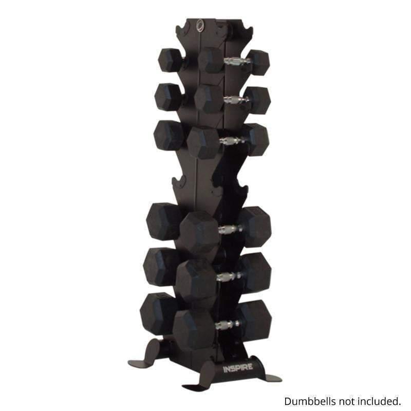 8 Pair Vertical Dumbbell Rack - Heavy Duty Dumbbell Stand for Home Gym, Garage & Fitness Studio - Space Saving Weight Rack Organizer for Workout Equipment Storage