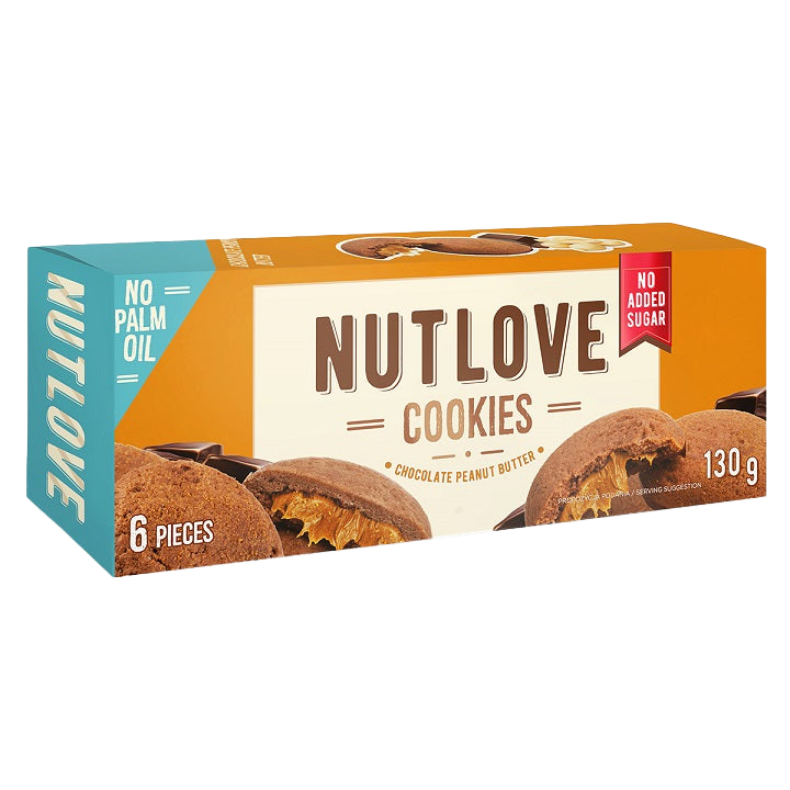 Allnutrition Nutlove Chocolate Peanut Butter Protein Cookies - 6 Pack | High Protein Snack for Fitness, Keto Diet & On-the-Go Energy