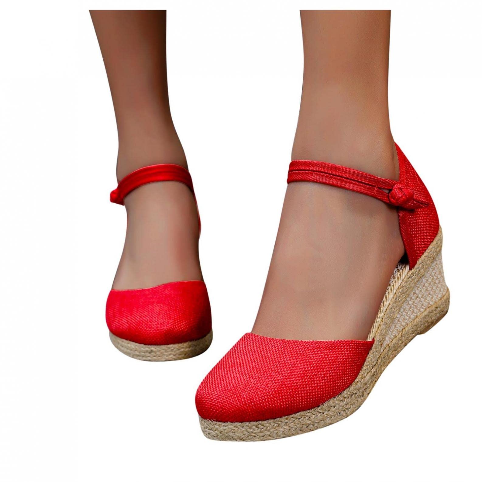 Stylish Women's Wedge Sandals with Ankle Strap - Summer Dressy Platform Open Toe Sandals for Beach, Party & Casual Outings