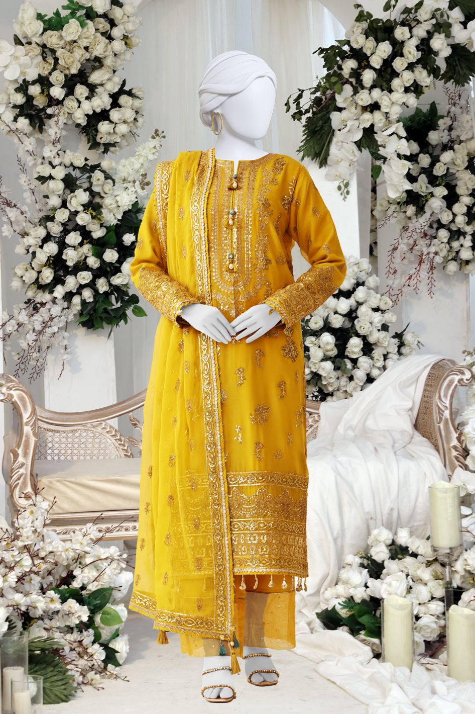 Elegant Chiffon Brown Stitched Suit for Women | Panjnad by J.Junaid Jamshed | Perfect for Weddings, Parties & Formal Occasions