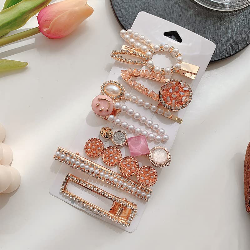 Pink Shine 8Pin Hair Clips