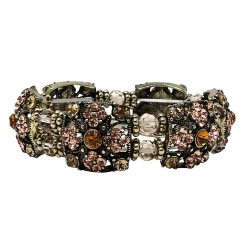 Antique Bohemian Crystal Bracelet for Women - Vintage Handmade Glass Beaded Jewelry - Perfect for Weddings, Parties & Boho Fashion