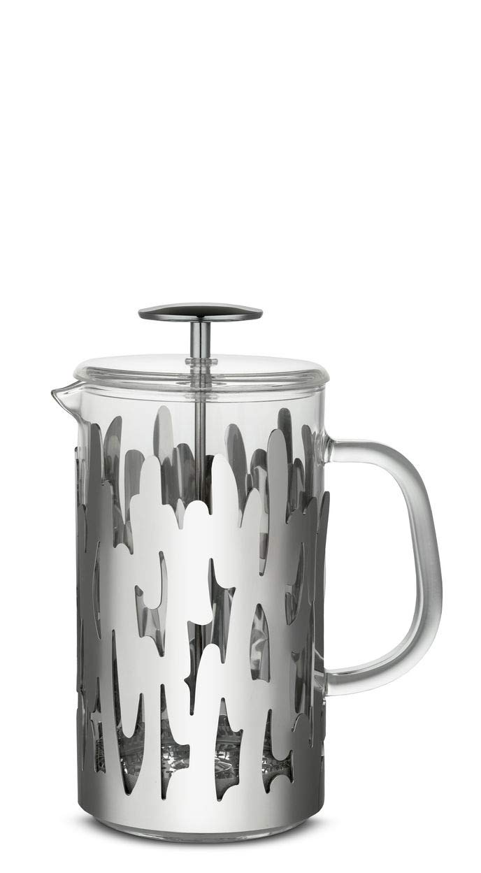 Alessi Barkoffee BM12/8 Stainless Steel 18/10 Polished Filter-Pressure Coffee Maker - Premium Italian Espresso Machine for Home & Office Use