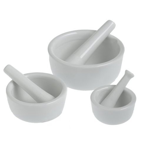 Premium HIC Kitchen Mortar and Pestle Set - Fine White Porcelain, 3-Piece Set (Small, Medium, Large) for Grinding Spices, Herbs & Pesto - Perfect for Home Cooking, Baking & Apothecary Use