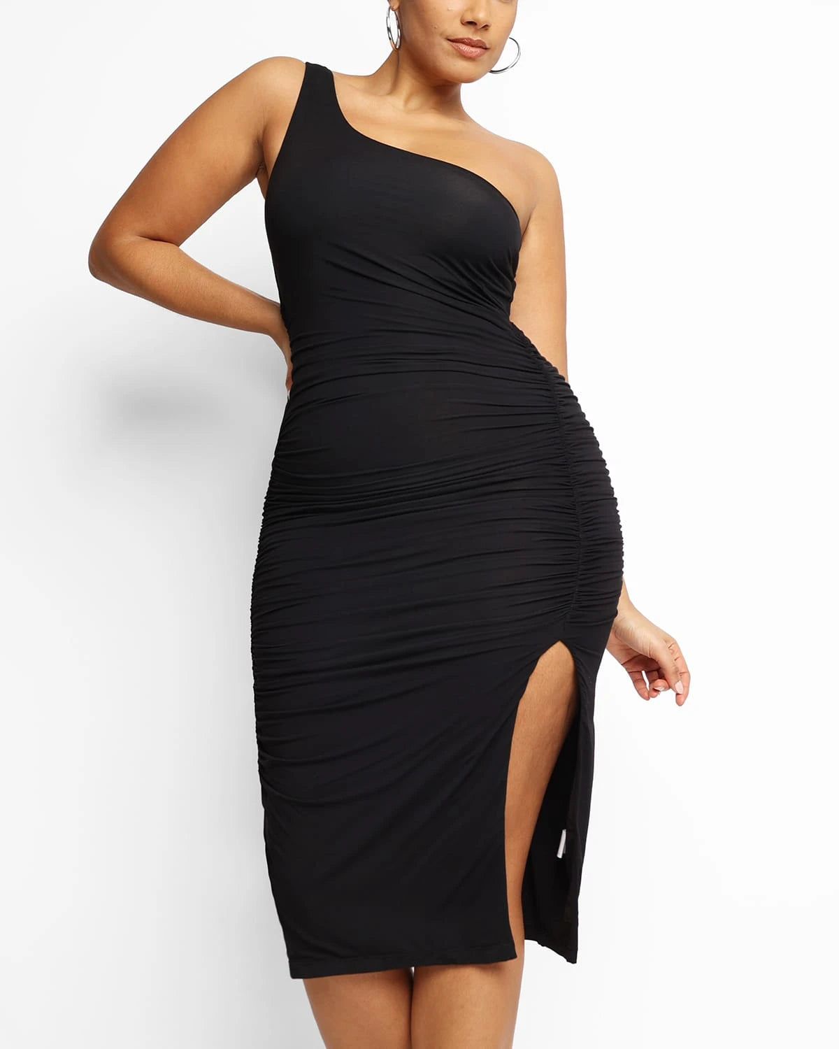 Women's Slimming Ruched Tank Dress - Flattering Bodycon Style for Party, Date Night & Special Occasions