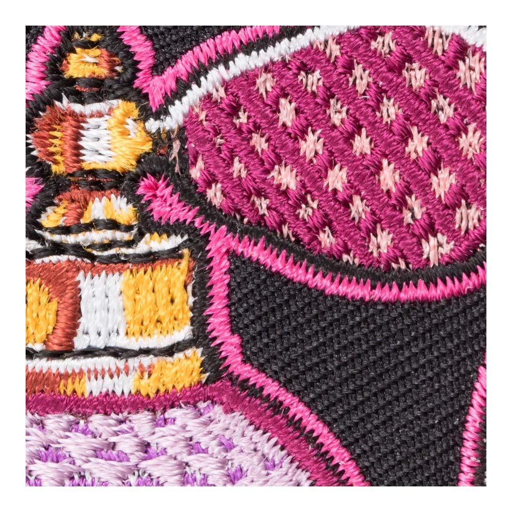PatchStop Pink Iron-On Perfume Bottle Embroidered Patches for Clothing, Jeans, Jackets & Bags - 2.5x2.5 Inch DIY Sew-On Decorative Patches for Women - Perfect for Customizing Denim, Backpacks & Fashion Accessories