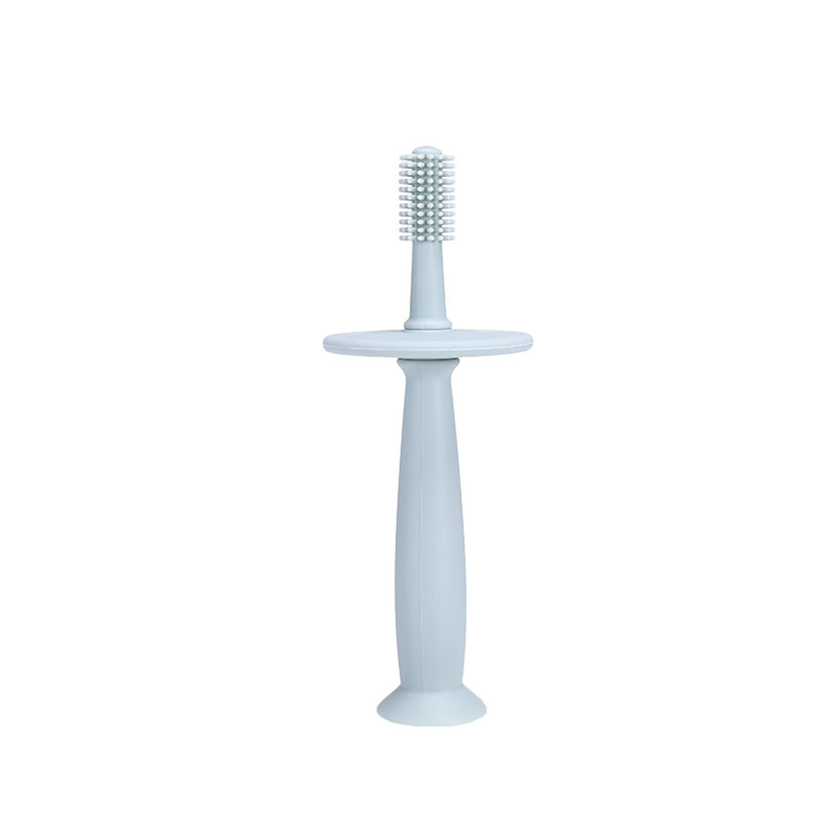 SINGOVE Baby Toothbrush for 0-3 Years - Soft Silicone Bristles, Food-Grade Safe, Choke Protection & Suction Cup - Gentle Teeth Cleaning for Infants & Toddlers (Green) - Perfect for First Brushing, Baby Shower Gifts & Travel Use
